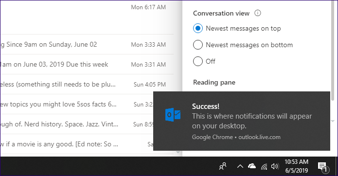turn off mac notifications for outlook account